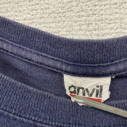 anvil　アンビル　半袖プリントTシャツ　紺　ネイビー　Mサイズ