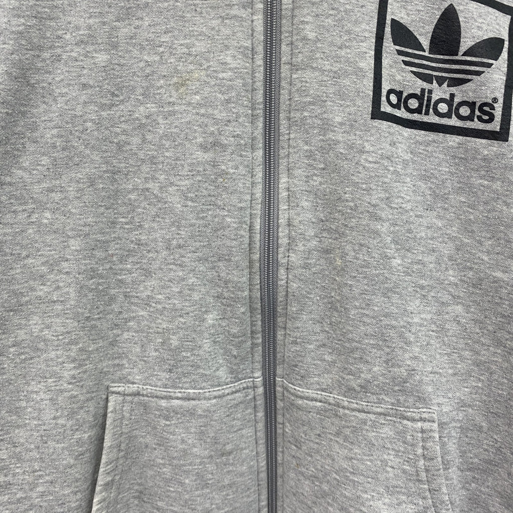 adidas　アディダス　フルジップスウェットパーカー/フーディー　グレー　Lサイズ