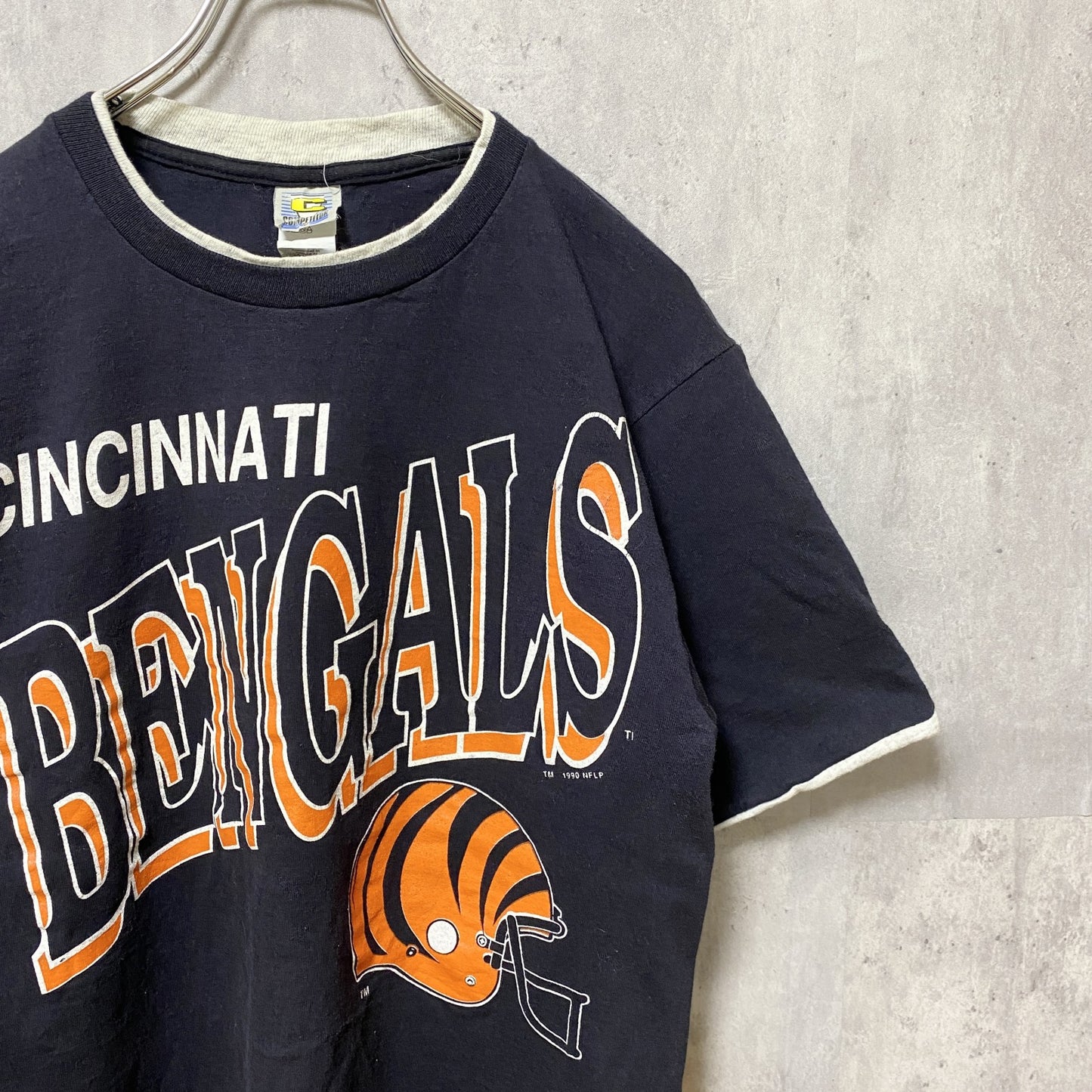 古着 used　NFL　90s　シンシナティベンガルズ　1990　アメフト　半袖プリントTシャツ　黒　ブラック　Mサイズ