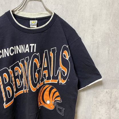 古着 used　NFL　90s　シンシナティベンガルズ　1990　アメフト　半袖プリントTシャツ　黒　ブラック　Mサイズ