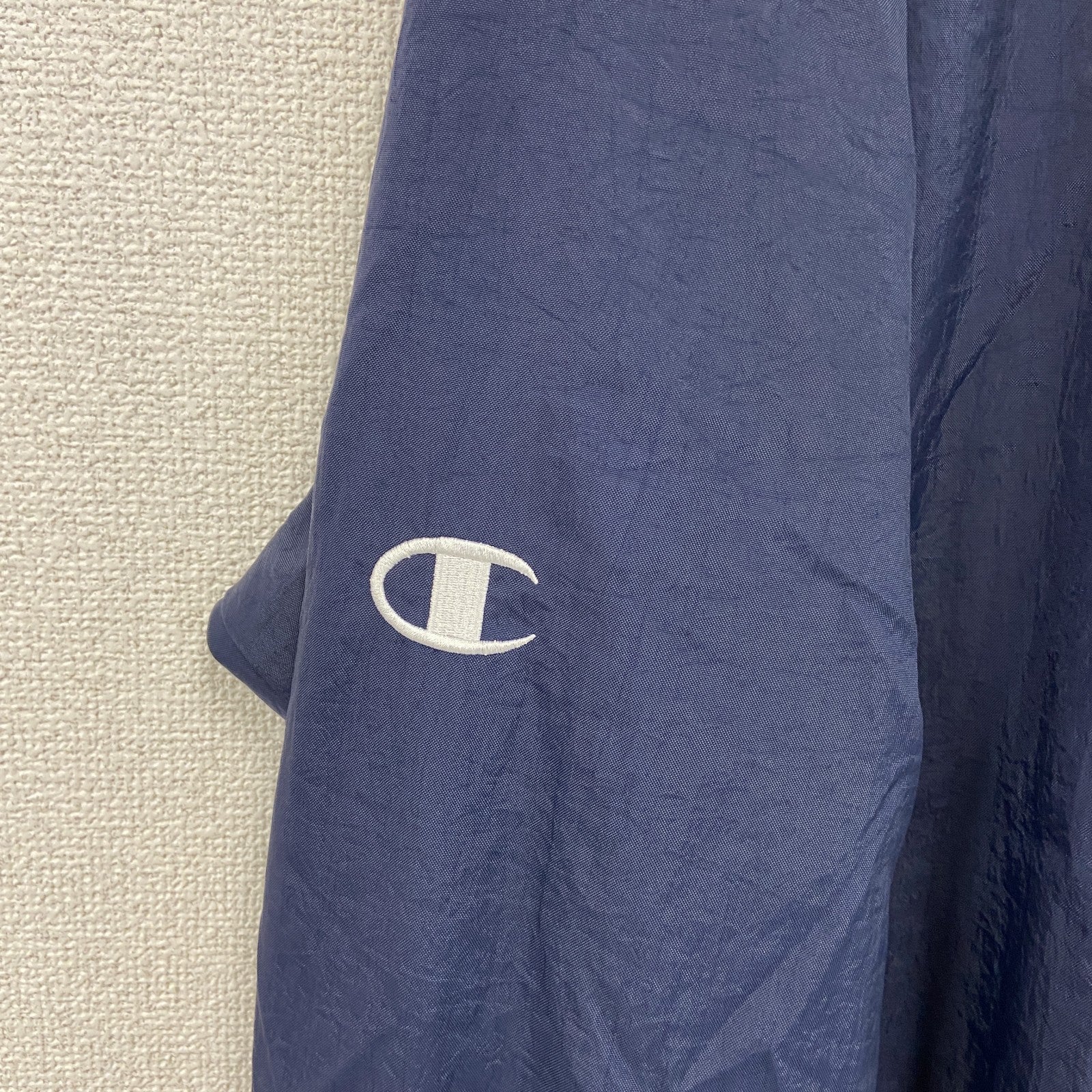 90s　Champion　チャンピオン　プルオーバージャケット　ヴィンテージ　紺　ネイビー　XLサイズ