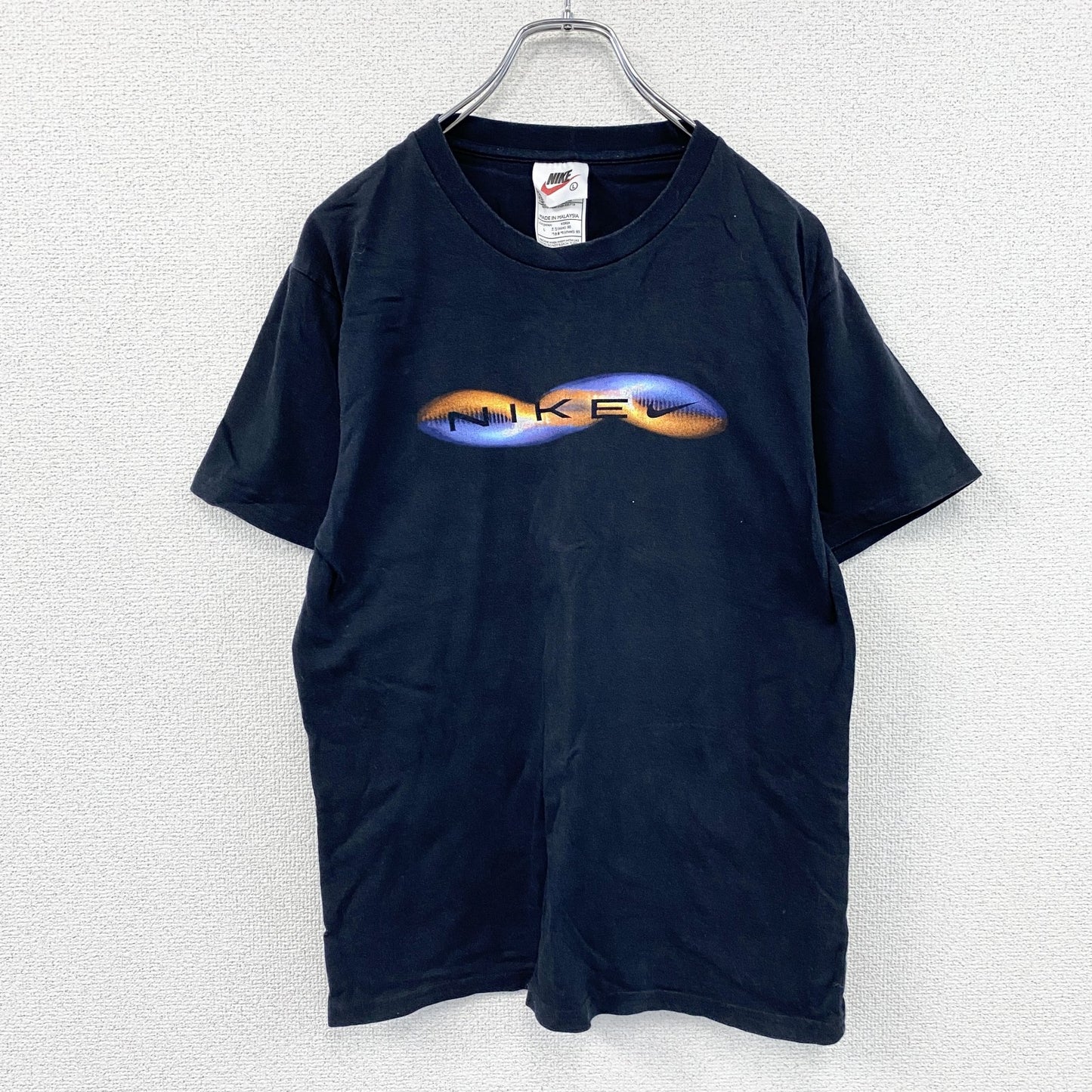 NIKE　ナイキ　半袖プリントTシャツ　黒　ブラック　Lサイズ　古着