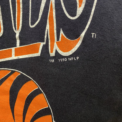 古着 used　NFL　90s　シンシナティベンガルズ　1990　アメフト　半袖プリントTシャツ　黒　ブラック　Mサイズ