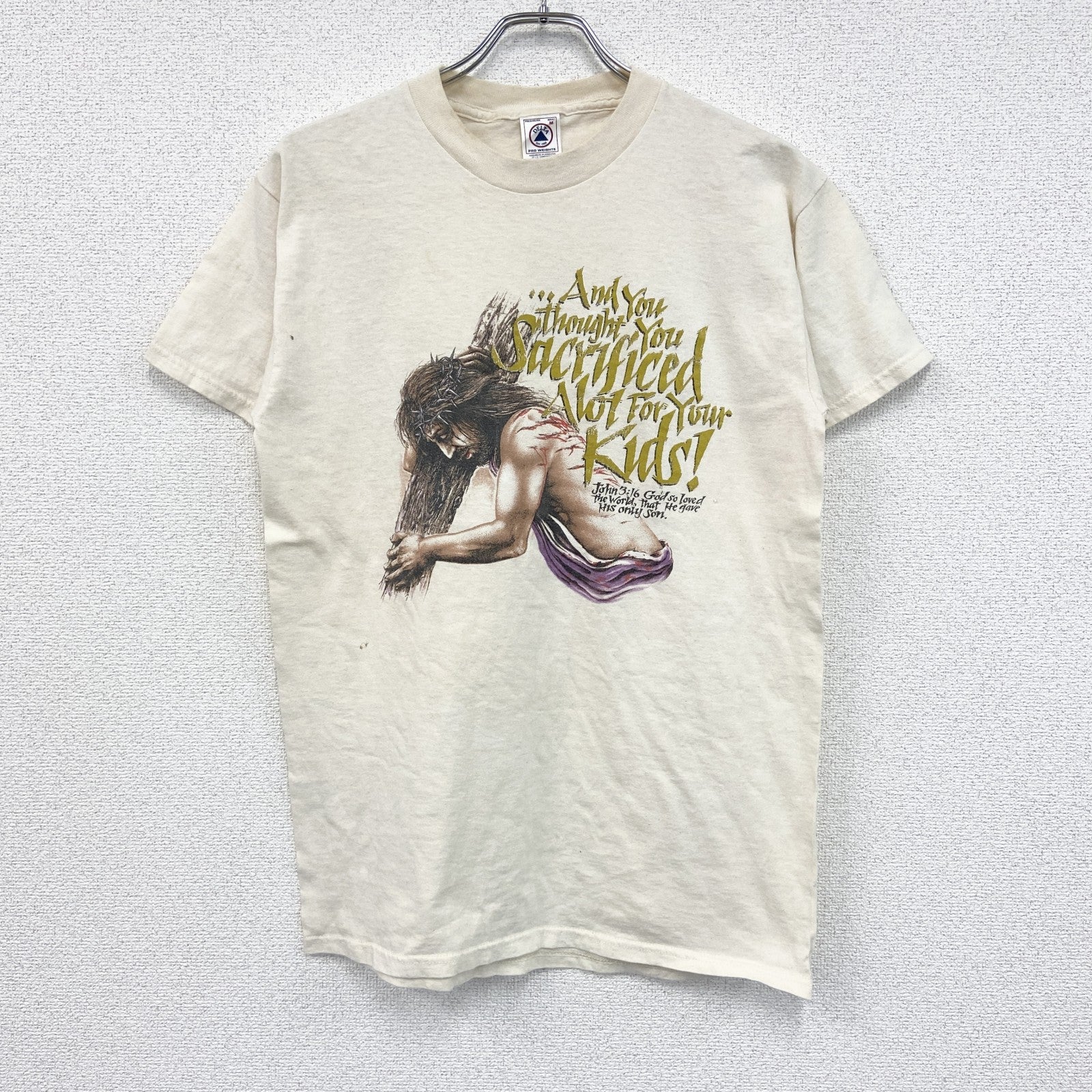 90s　DELTA　デルタ　半袖プリントTシャツ　ヴィンテージ　白　ホワイト　Mサイズ