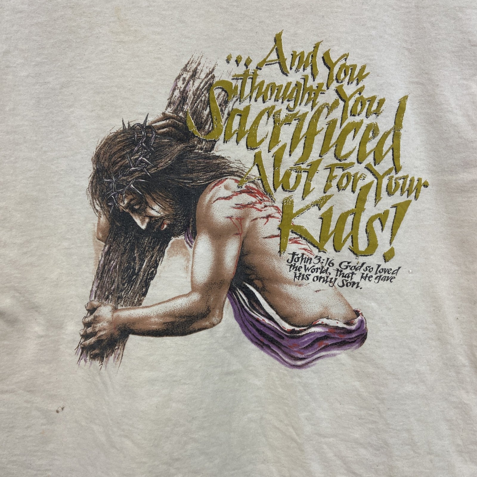 90s　DELTA　デルタ　半袖プリントTシャツ　ヴィンテージ　白　ホワイト　Mサイズ