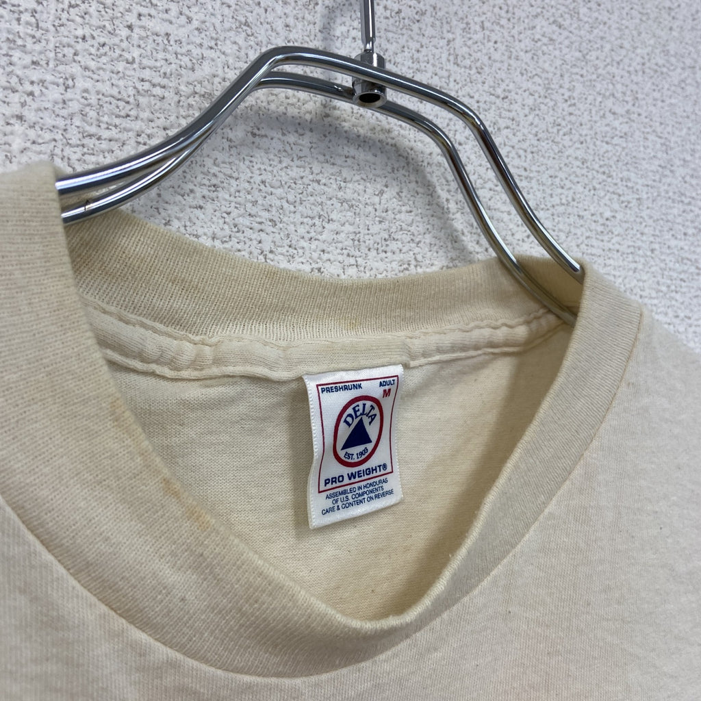 90s　DELTA　デルタ　半袖プリントTシャツ　ヴィンテージ　白　ホワイト　Mサイズ