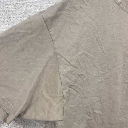Hanes　ヘインズ　半袖プリントTシャツ　ミリタリー　ベージュ　Lサイズ
