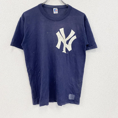 ～90s　RUSSELL　ラッセル　ニューヨークヤンキース　半袖Tシャツ　ヴィンテージ　紺　ネイビー　Mサイズ