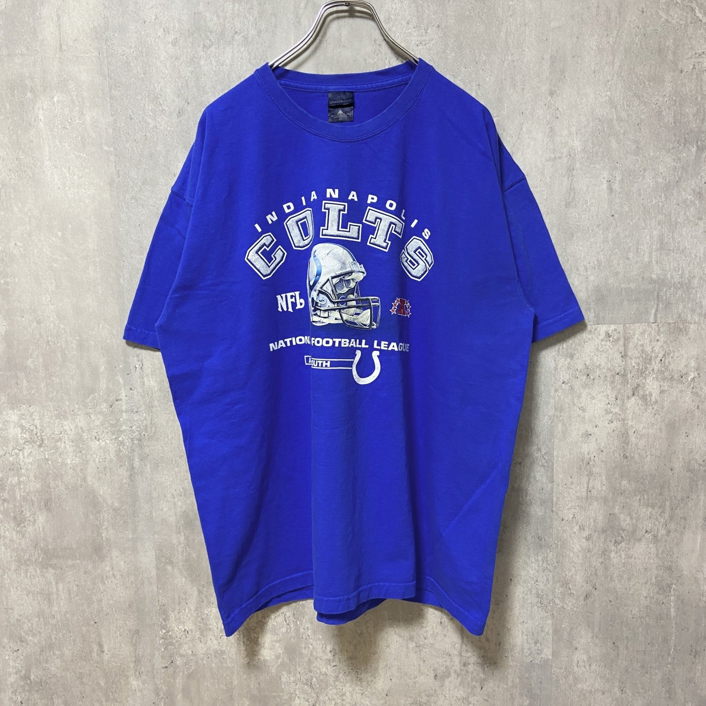 古着 used　NFL　INDIANAPOLIS COLTS　アメフト　半袖オフィシャルプリントTシャツ　青　ブルー　スポーツ