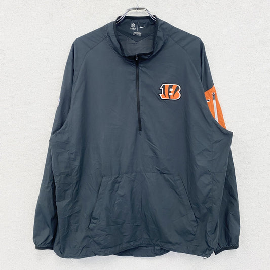 古着 used　NIKE　ナイキ　NFL　ハーフジップナイロンジャケット　紺　ネイビー　2XLサイズ