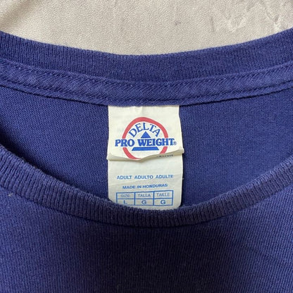 古着 used　NFL　SUPER BOWL CHAMPIONS　アメフト　半袖プリントTシャツ　スポーツ　ネイビー　紺　Lサイズ