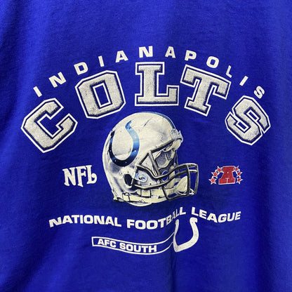 古着 used　NFL　INDIANAPOLIS COLTS　アメフト　半袖オフィシャルプリントTシャツ　青　ブルー　スポーツ