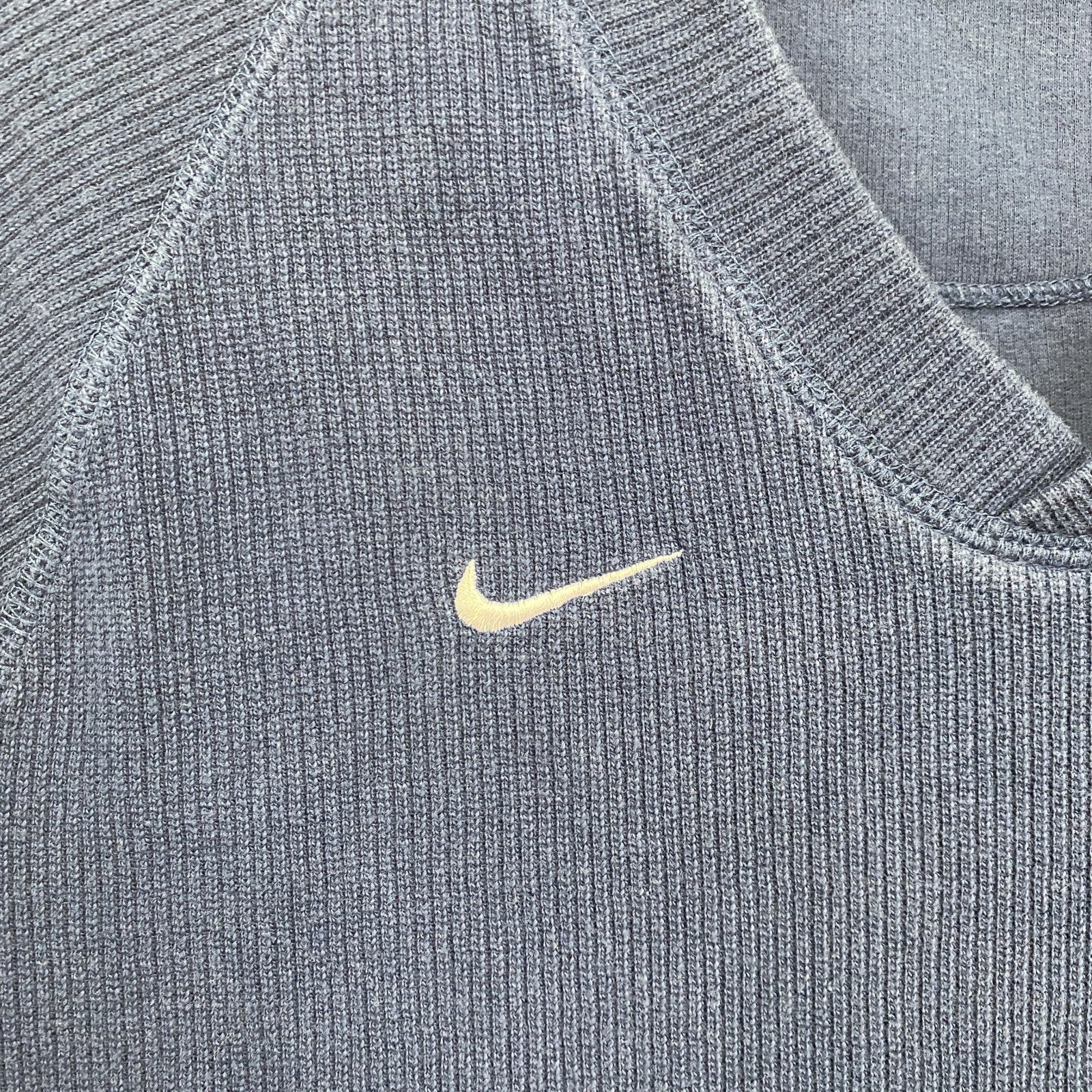 NIKE　ナイキ　TEAM　ニットベスト　スウッシュロゴ　紺　ネイビー　Lサイズ