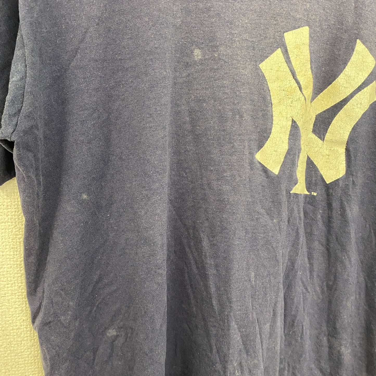 ～90s　RUSSELL　ラッセル　ニューヨークヤンキース　半袖Tシャツ　ヴィンテージ　紺　ネイビー　Mサイズ