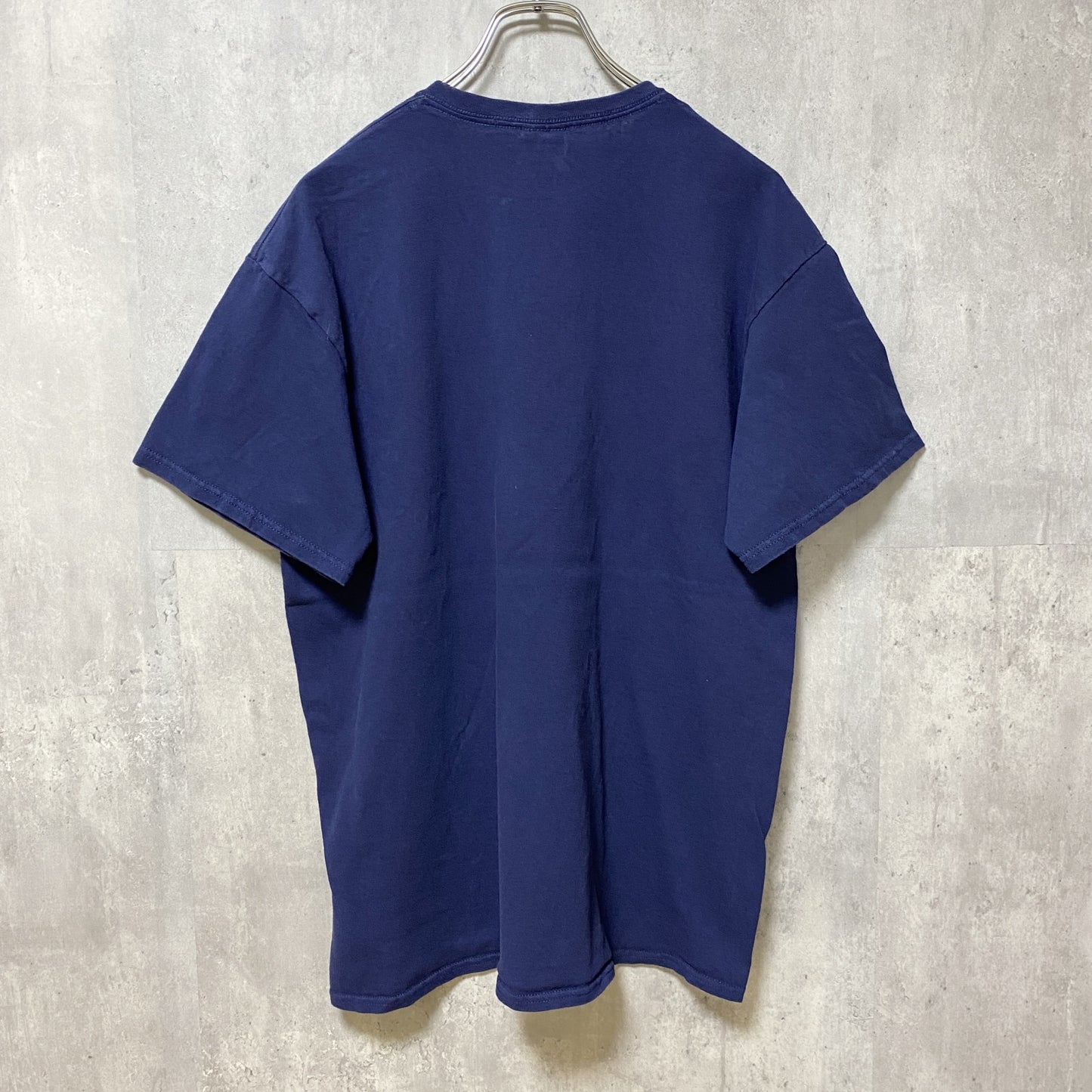 古着 used　NFL　SUPER BOWL CHAMPIONS　アメフト　半袖プリントTシャツ　スポーツ　ネイビー　紺　Lサイズ