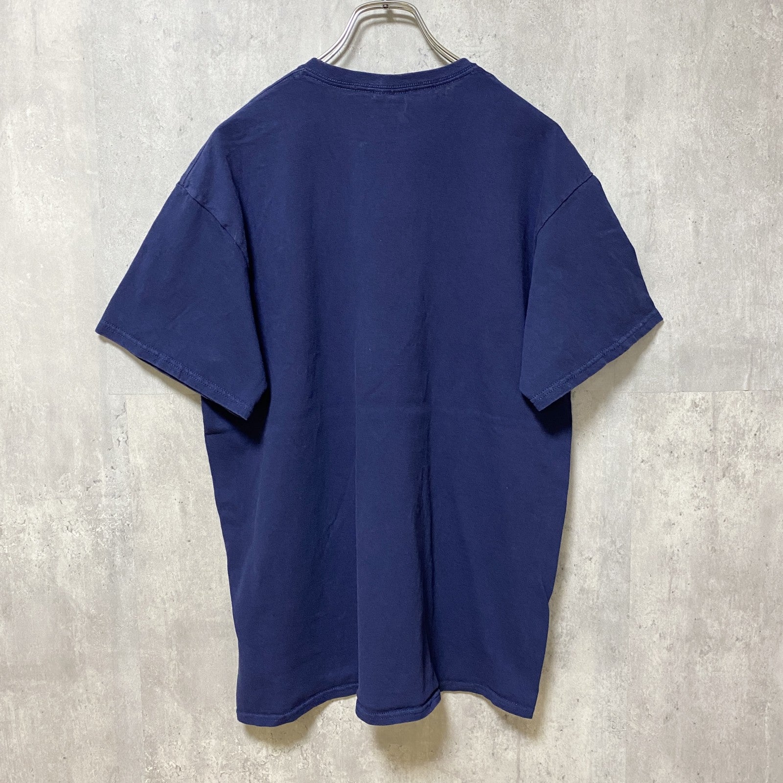 古着 used　NFL　SUPER BOWL CHAMPIONS　アメフト　半袖プリントTシャツ　スポーツ　ネイビー　紺　Lサイズ