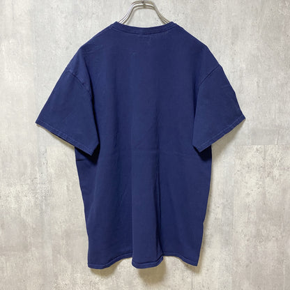 古着 used　NFL　SUPER BOWL CHAMPIONS　アメフト　半袖プリントTシャツ　スポーツ　ネイビー　紺　Lサイズ