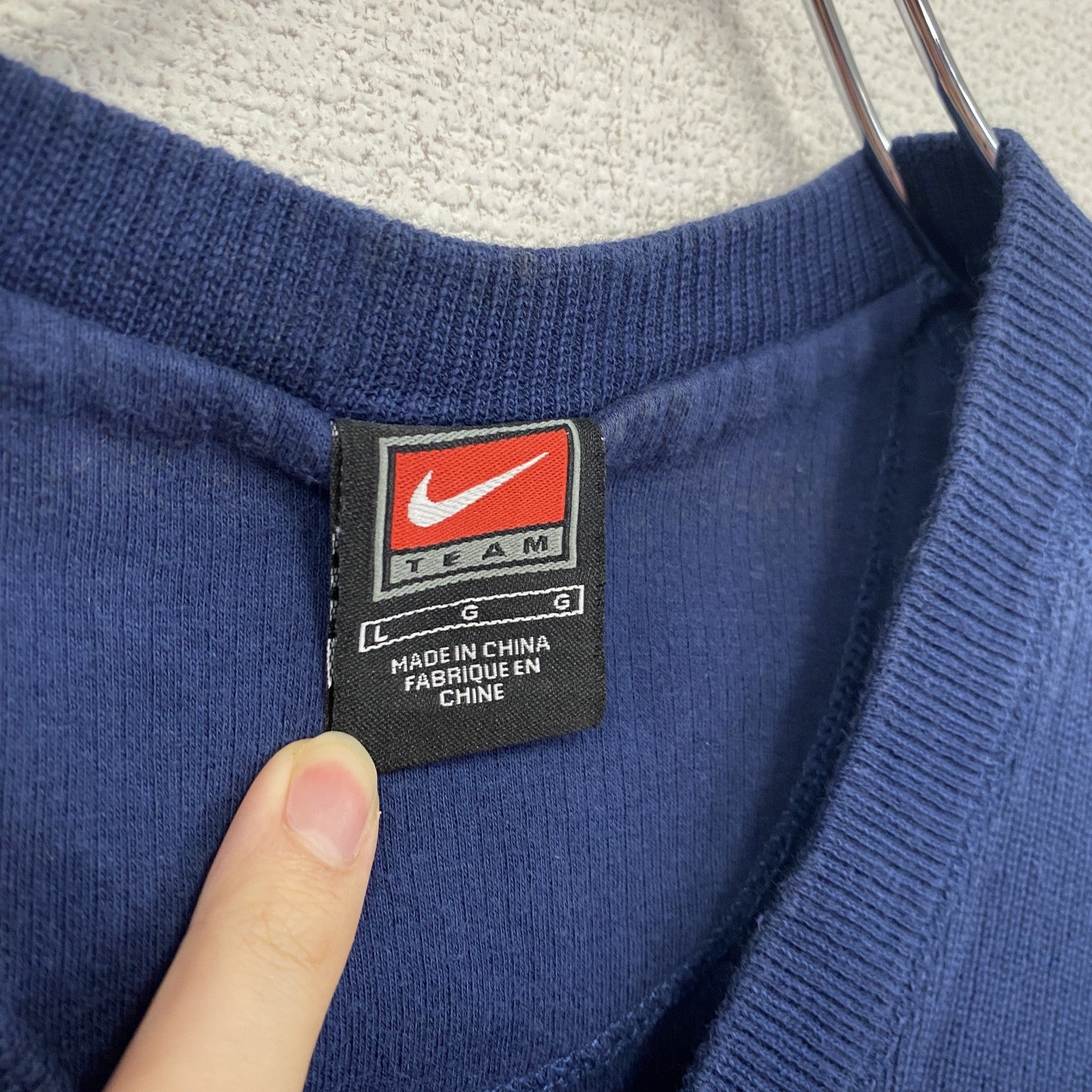 NIKE　ナイキ　TEAM　ニットベスト　スウッシュロゴ　紺　ネイビー　Lサイズ