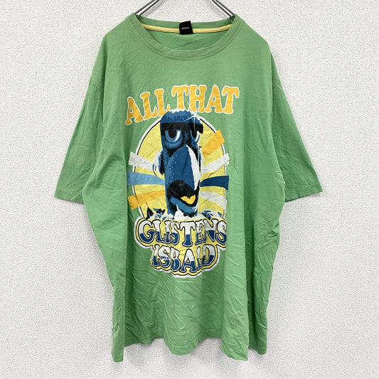 Disney　ディズニー　半袖プリントTシャツ　キャラクターT　緑　グリーン　3XLサイズ