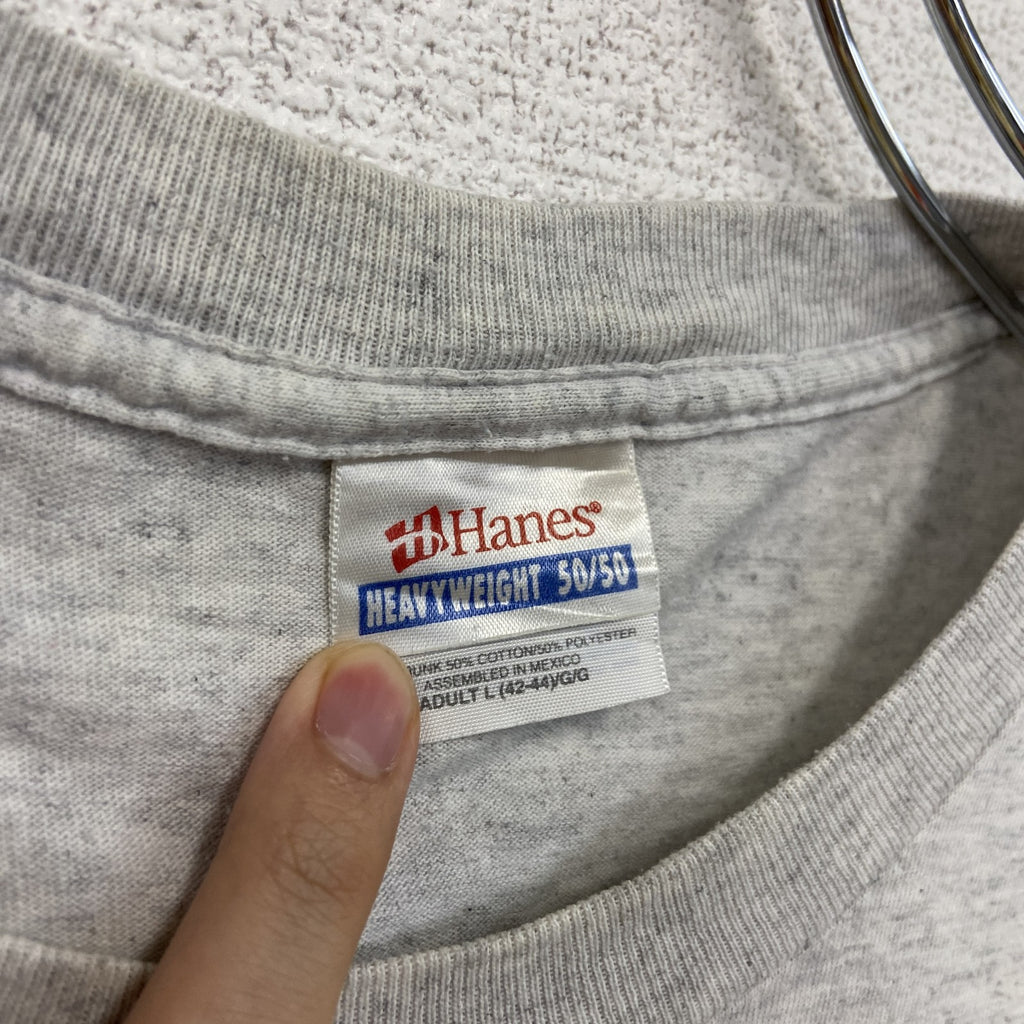 ～00s　Hanes　ヘインズ　半袖プリントTシャツ　ヴィンテージ　灰色　グレー　Lサイズ