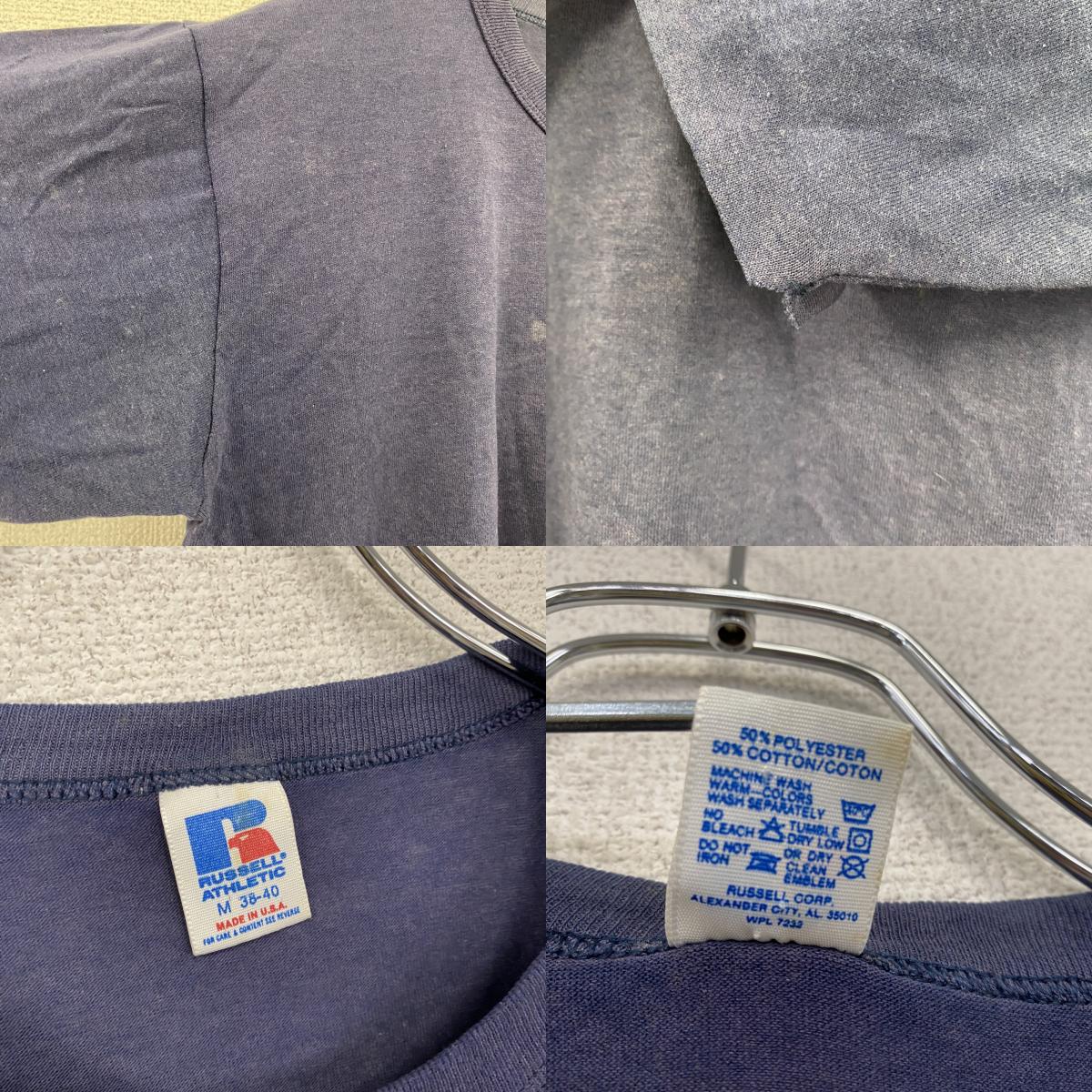 ～90s　RUSSELL　ラッセル　ニューヨークヤンキース　半袖Tシャツ　ヴィンテージ　紺　ネイビー　Mサイズ