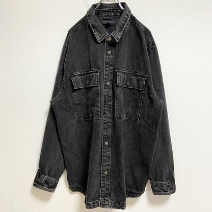 古着 used　NO BOUNDARIES　ノーバウンダリーズ　長袖デニムジャケット　Gジャン　黒　ブラック　秋冬服　Lサイズ