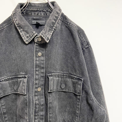 古着 used　NO BOUNDARIES　ノーバウンダリーズ　長袖デニムジャケット　Gジャン　黒　ブラック　秋冬服　Lサイズ