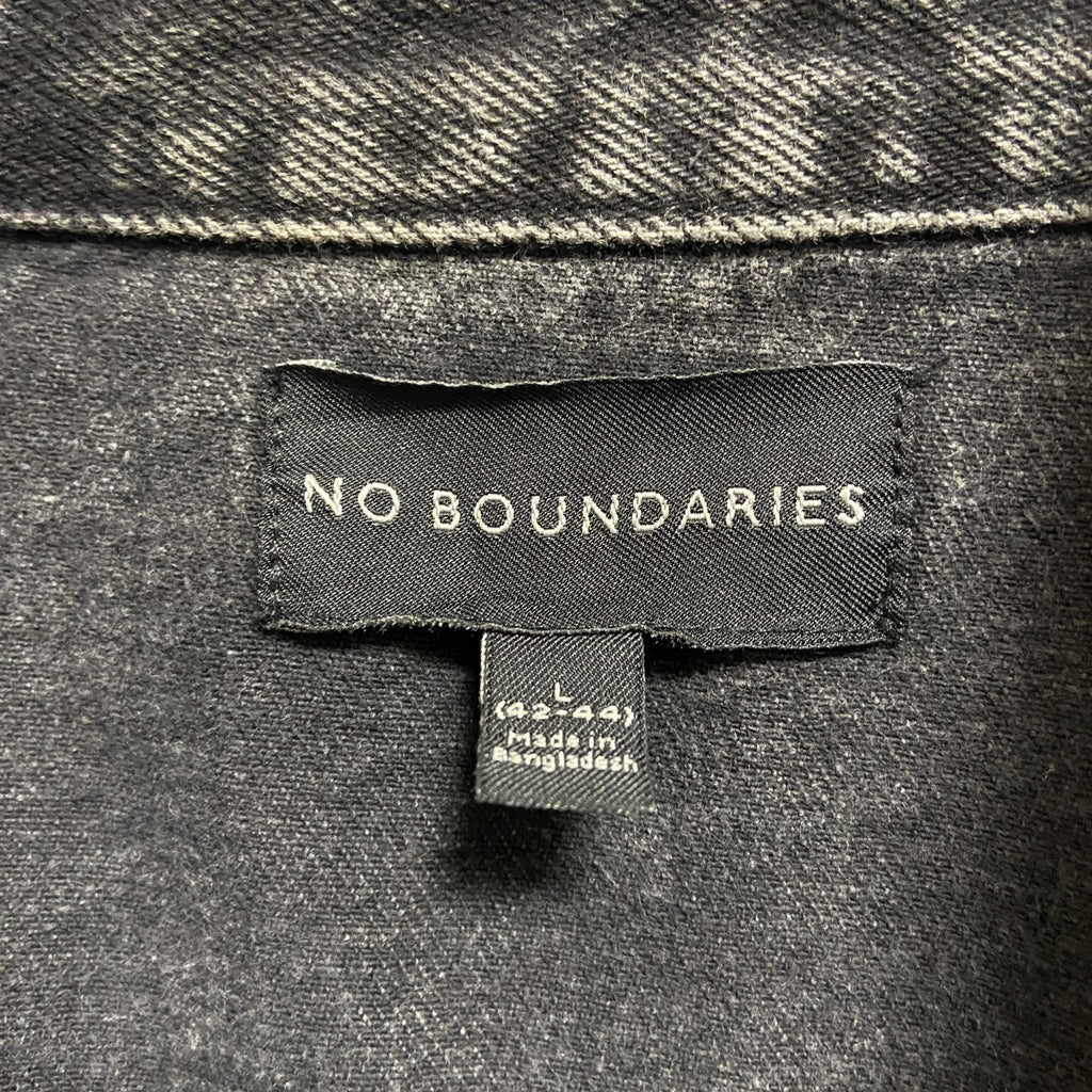 古着 used　NO BOUNDARIES　ノーバウンダリーズ　長袖デニムジャケット　Gジャン　黒　ブラック　秋冬服　Lサイズ