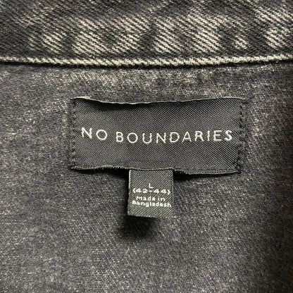 古着 used　NO BOUNDARIES　ノーバウンダリーズ　長袖デニムジャケット　Gジャン　黒　ブラック　秋冬服　Lサイズ