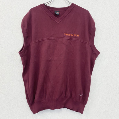 NIKE　ナイキ　TEAM　ニットベスト　スウッシュロゴ　ボルドー　XXLサイズ
