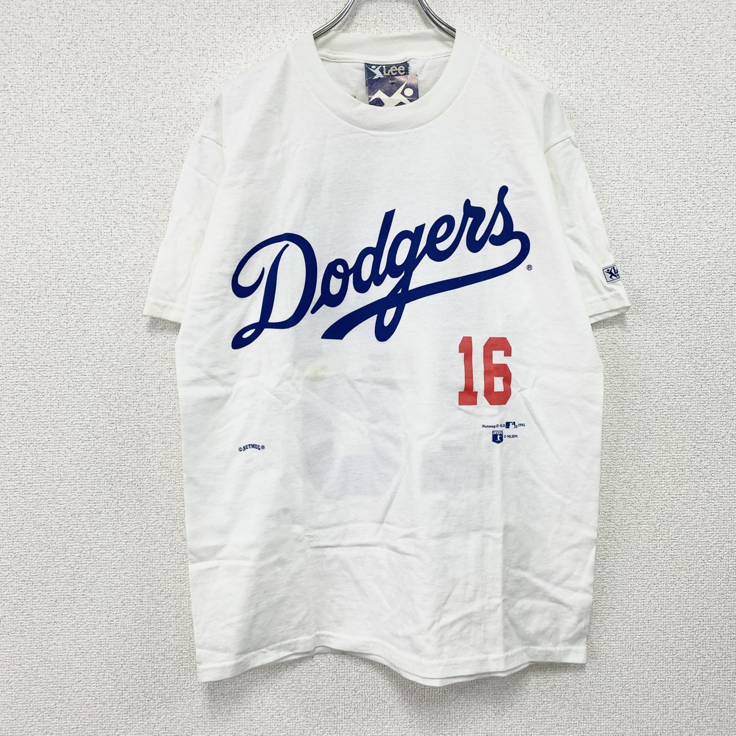 90s　Lee　野茂英雄　Dodgers　ドジャース　半袖Tシャツ　デッドストック　タグ付　ヴィンテージ　白　ホワイト　Mサイズ