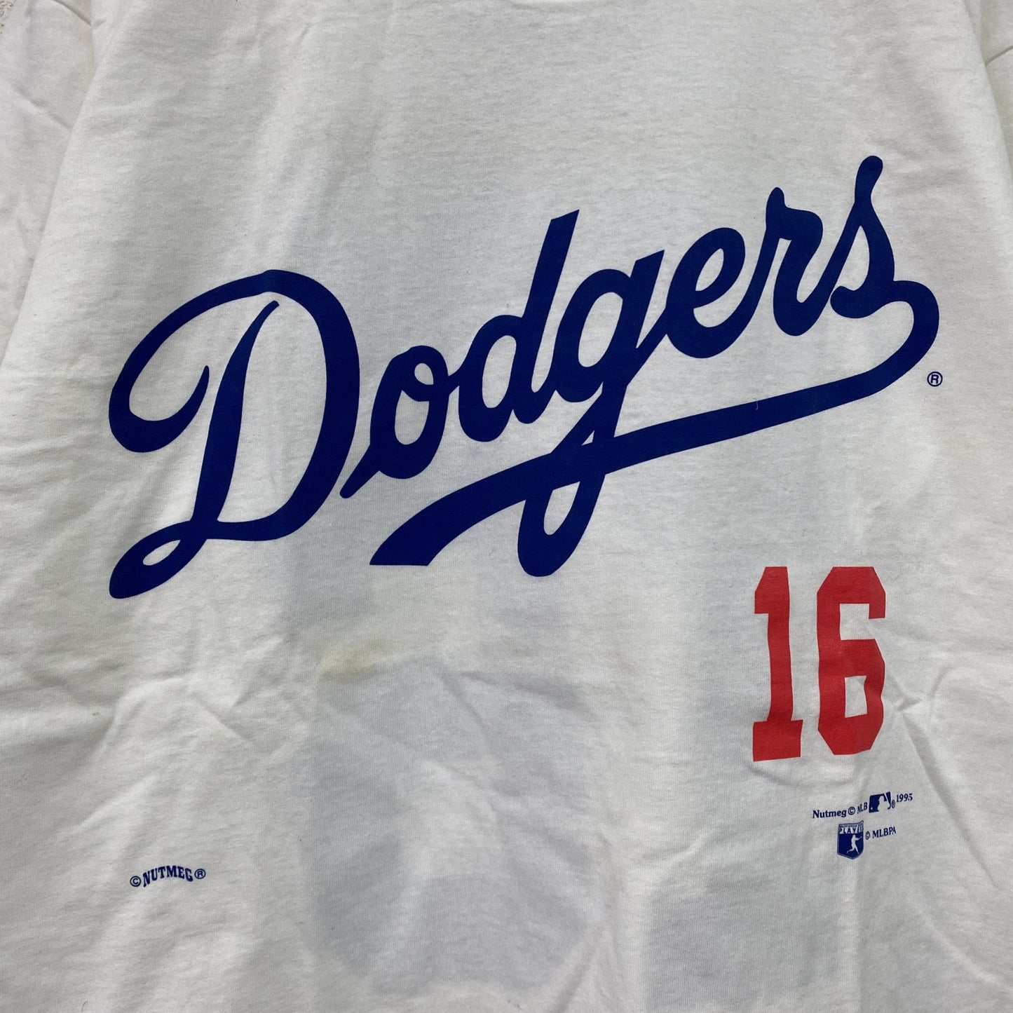 90s　Lee　野茂英雄　Dodgers　ドジャース　半袖Tシャツ　デッドストック　タグ付　ヴィンテージ　白　ホワイト　Mサイズ