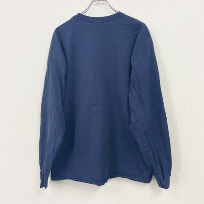 GILDAN　ギルダン　長袖プリントTシャツ　ミシガン大学　アメフト　紺　ネイビー　2XLサイズ