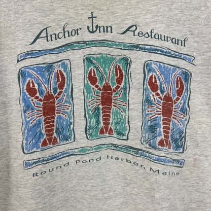 90s　FRUIT OF THE LOOM　フルーツオブザルーム　長袖プリントTシャツ　灰色　グレー　XLサイズ