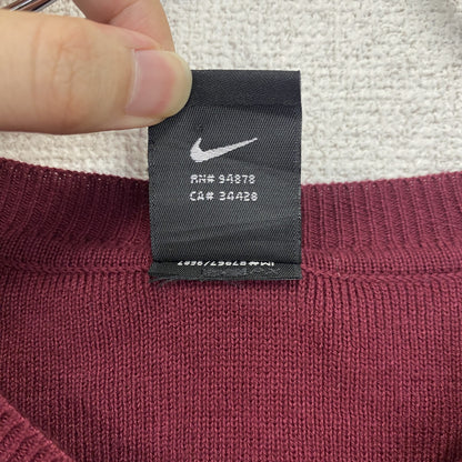 NIKE　ナイキ　TEAM　ニットベスト　スウッシュロゴ　ボルドー　XXLサイズ
