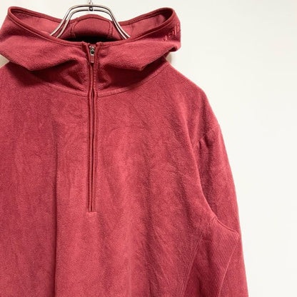古着 used　TOMMYHILFIGER　トミーヒルフィガー　長袖ハーフジップフリースパーカー　ノームコア　赤　レッド　Lサイズ