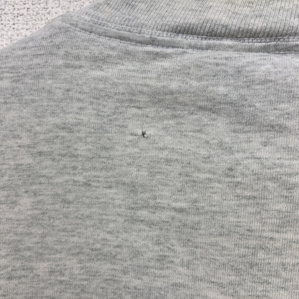 90s　FRUIT OF THE LOOM　フルーツオブザルーム　長袖プリントTシャツ　灰色　グレー　XLサイズ