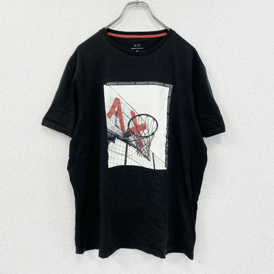 ARMANI EXCHANGE　アルマーニエクスチェンジ　半袖Tシャツ　フォトTシャツ　黒　ブラック　XLサイズ