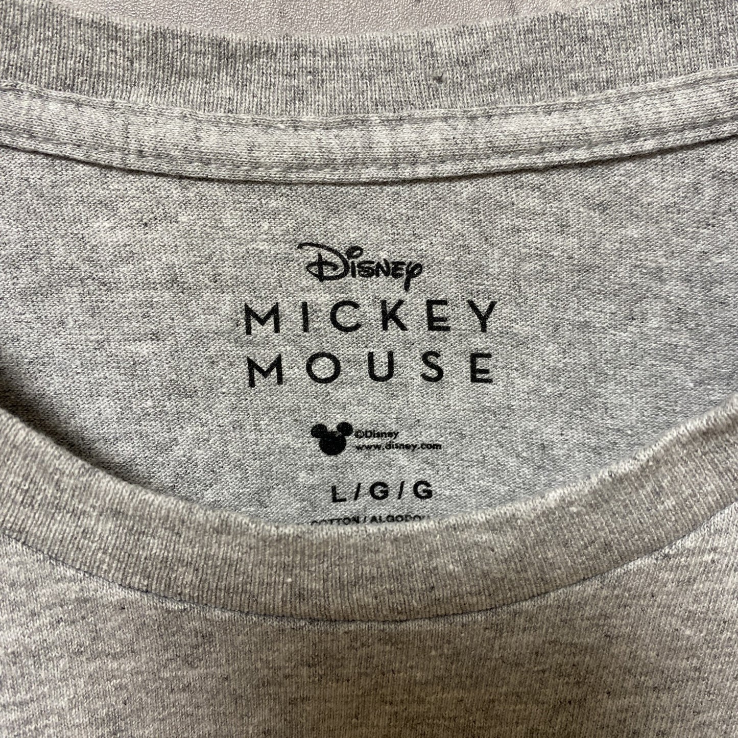 古着 used　Disney ディズニー　Mickey Mouse　ミッキー　半袖オフィシャルプリントTシャツ　グレー