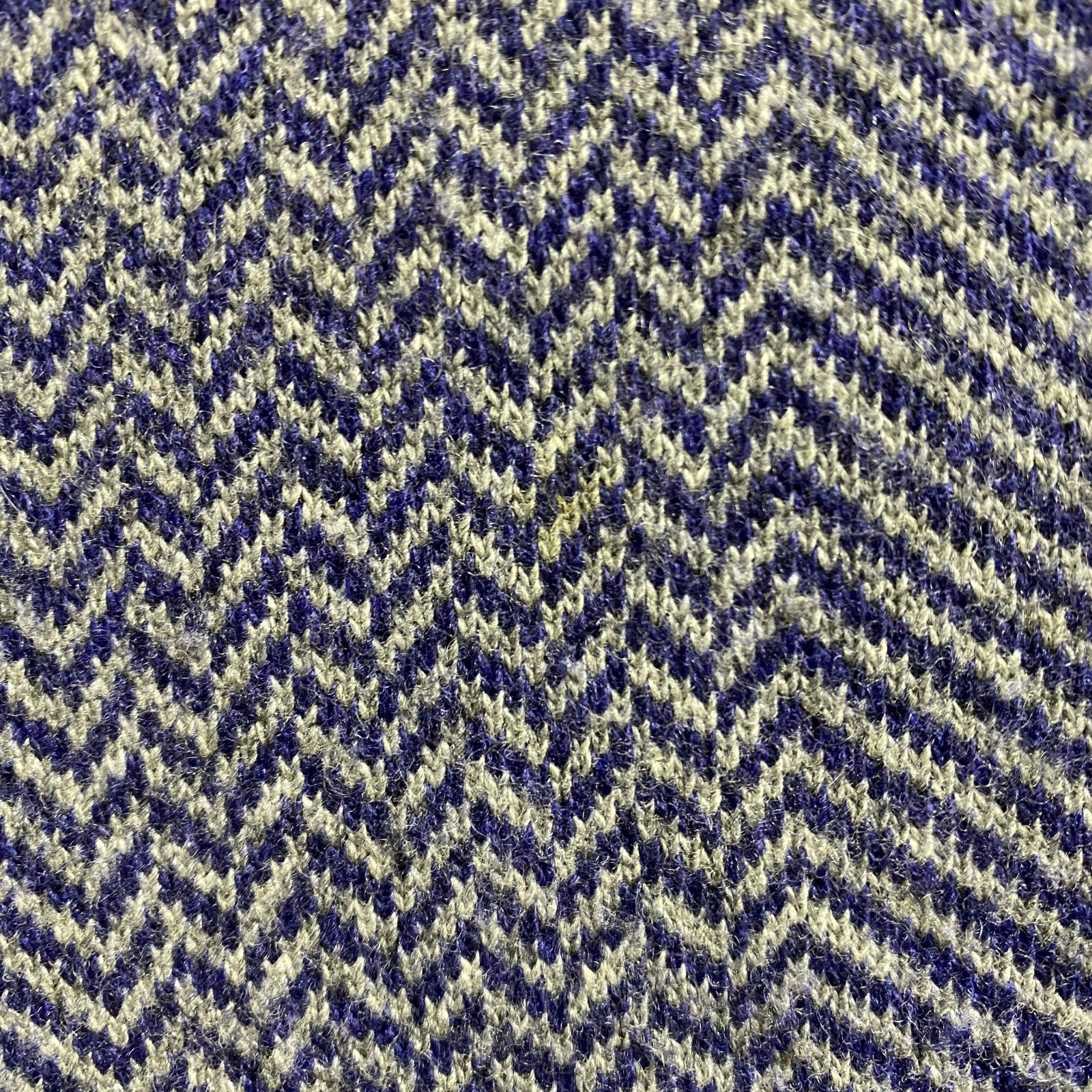 古着 used　KAPPA カッパ　長袖ハイネックニットカーディガン　セーター　ワンポイントロゴ刺繡　ネイビー　レトロ　XLサイズ