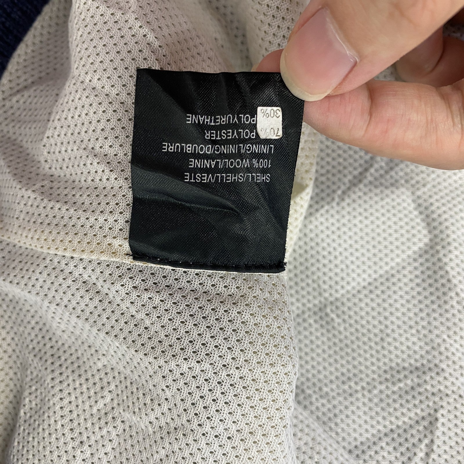 adidas　アディダス　タートルネックウールニットセーター　スリーストライプス　紺　ネイビー　Mサイズ