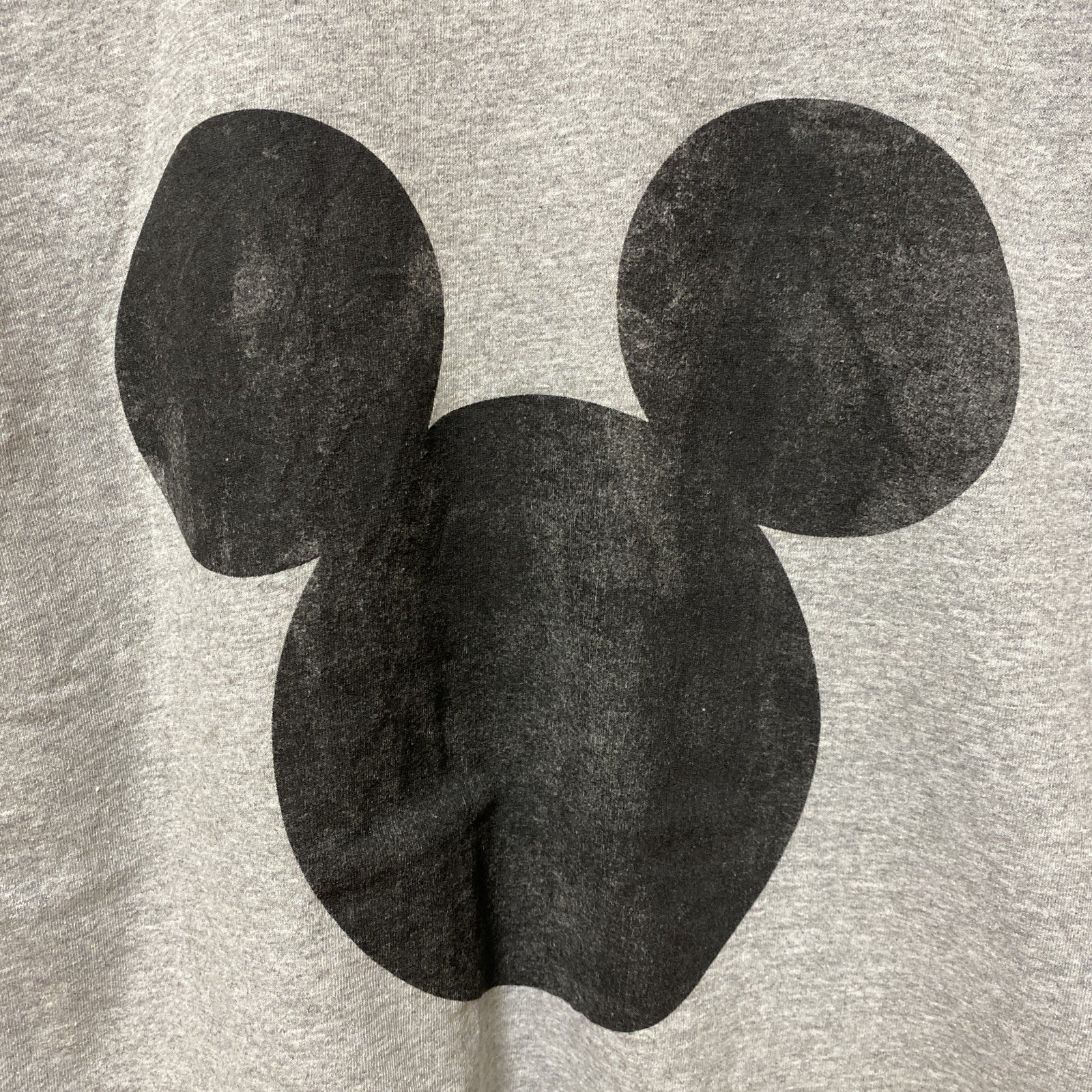 古着 used　Disney ディズニー　Mickey Mouse　ミッキー　半袖オフィシャルプリントTシャツ　グレー