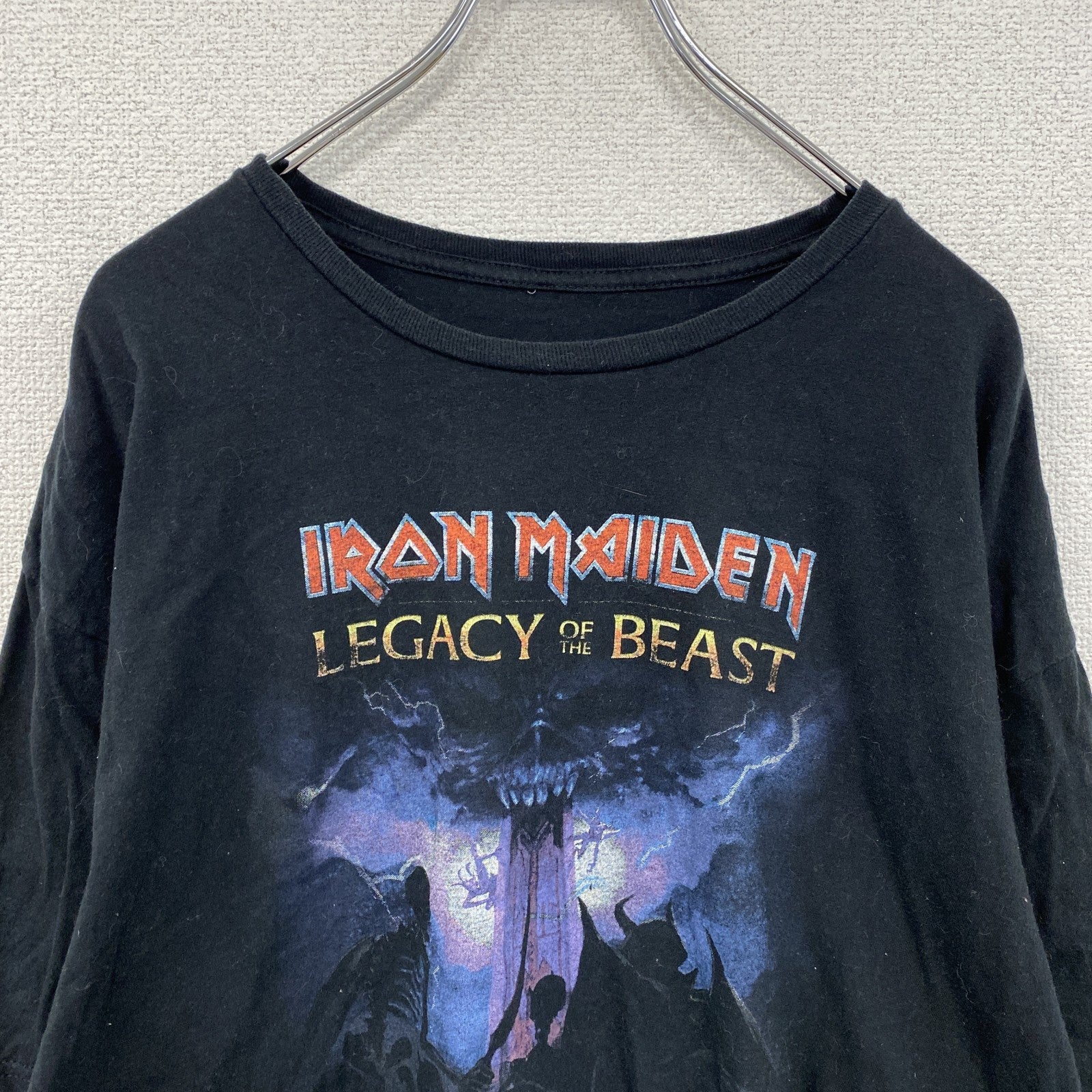 IRON MAIDEN　アイアンメイデン　半袖バンドTシャツ　メタルバンド　黒　ブラック　2XLサイズ　