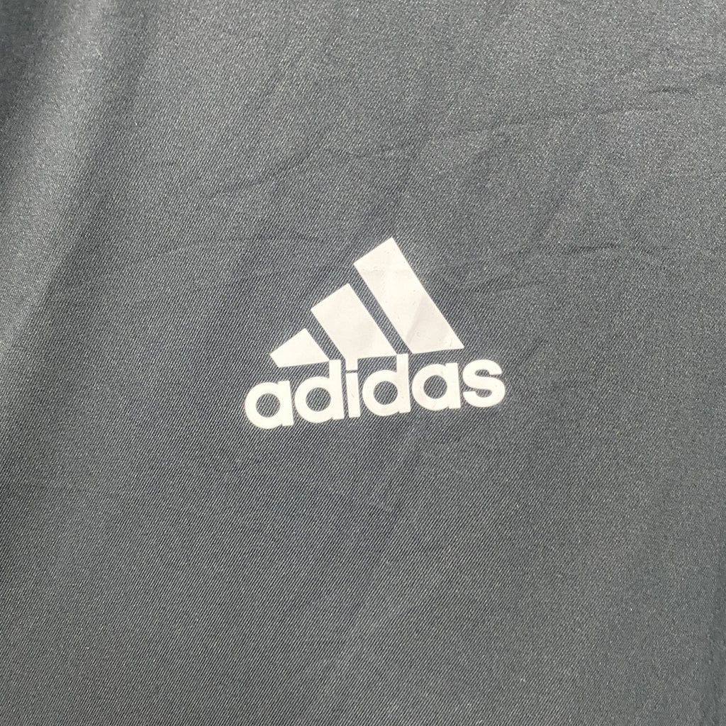 古着 used　adidas　アディダス　プリントナイロンジャケットプルオーバー　黒　ブラック　XLサイズ