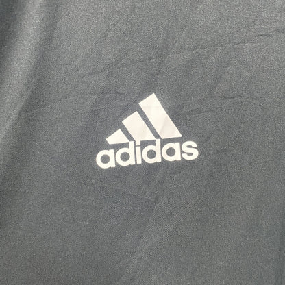 古着 used　adidas　アディダス　プリントナイロンジャケットプルオーバー　黒　ブラック　XLサイズ