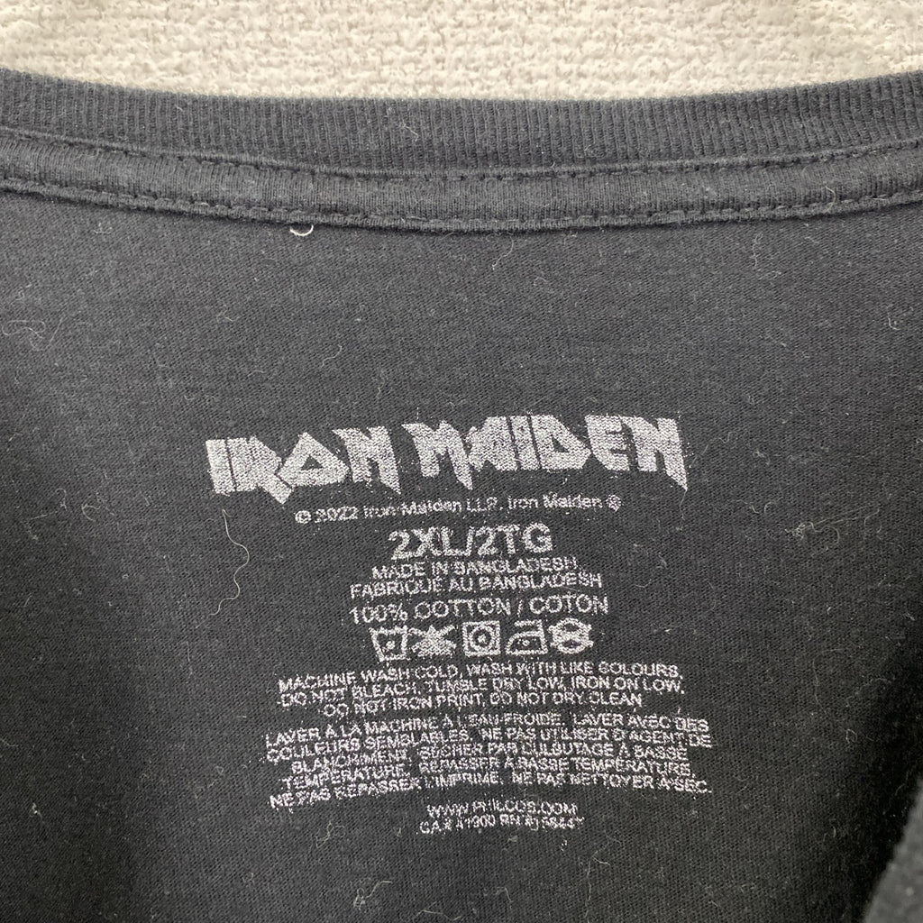 IRON MAIDEN　アイアンメイデン　半袖バンドTシャツ　メタルバンド　黒　ブラック　2XLサイズ　