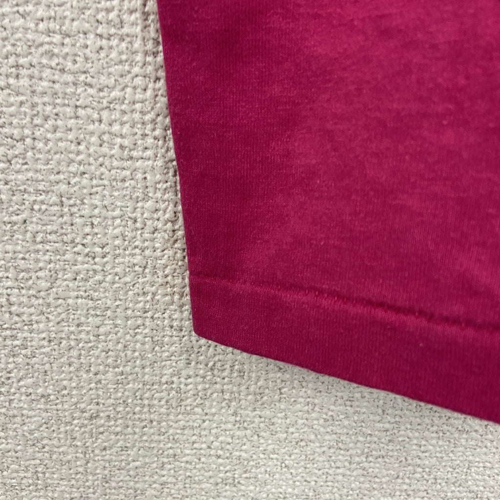 90s　Hanes　ヘインズ　半袖プリントTシャツ　US製　シングルステッチ　ショッキングピンク　Lサイズ