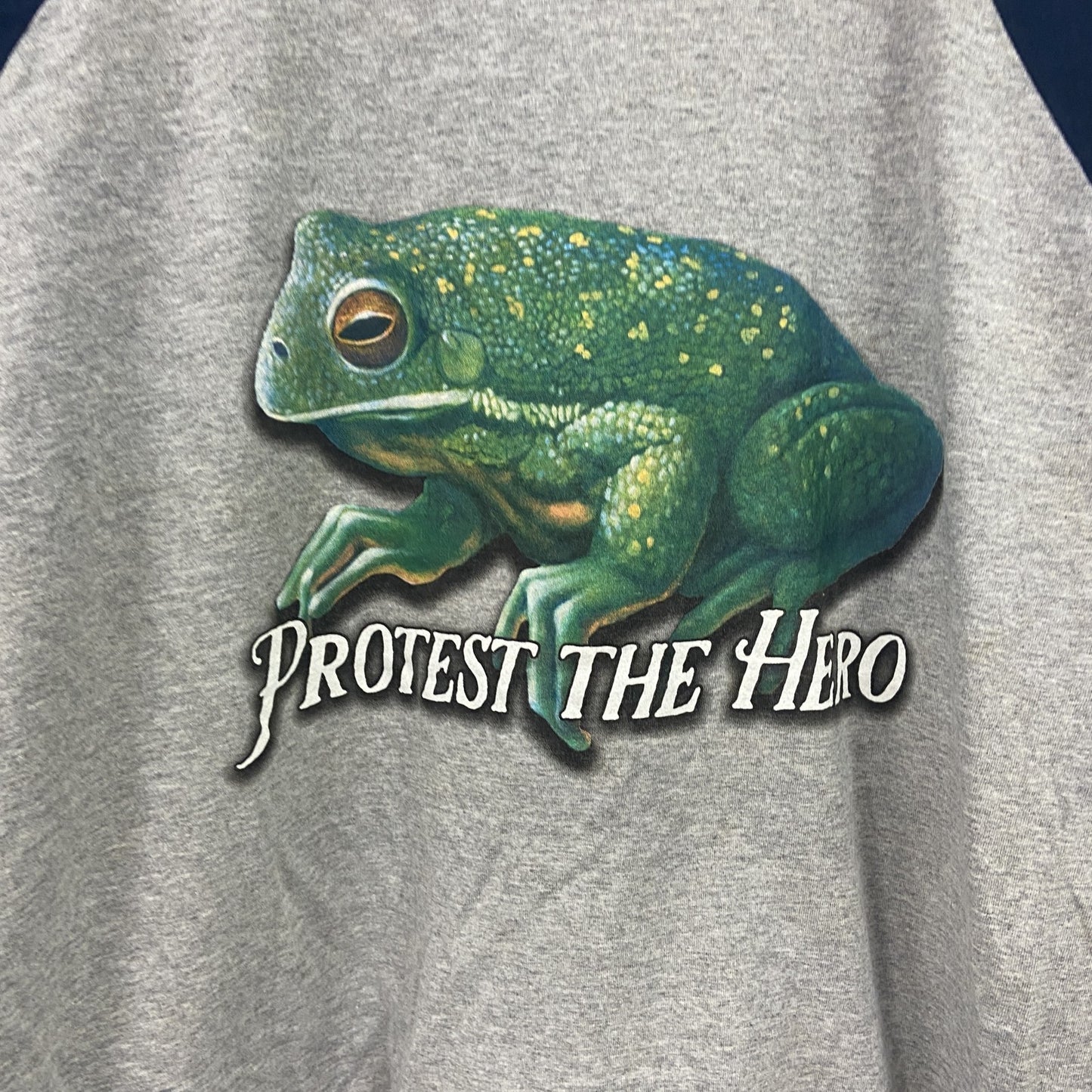 M&O Heavy　七分袖Tシャツ　ラグランスリーブ　COLD WEAR　Frog　カエル　霜降りグレー　XLサイズ