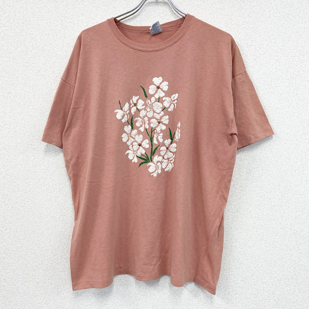 DECODPORT　半袖プリントTシャツ　ヴィンテージ　シングルステッチ　ピンク　ONE SIZE サイズ