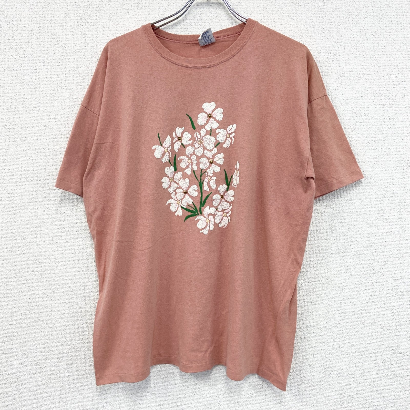 DECODPORT　半袖プリントTシャツ　ヴィンテージ　シングルステッチ　ピンク　ONE SIZE サイズ